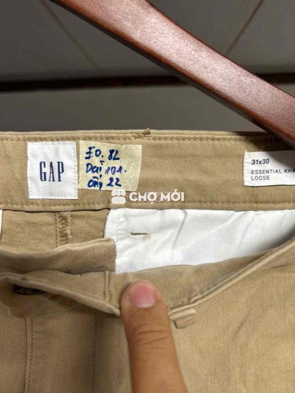 Quần kaki GAP Nam Cotton pha spandex 31x30