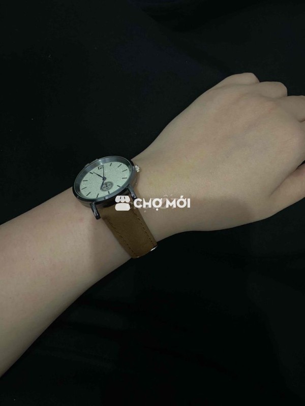 Đồng hồ đeo tay dây da Unisex
