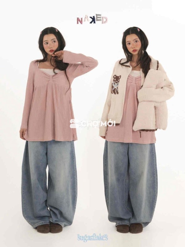 Pass áo mới nguyên tag thương hiệu Naked by v