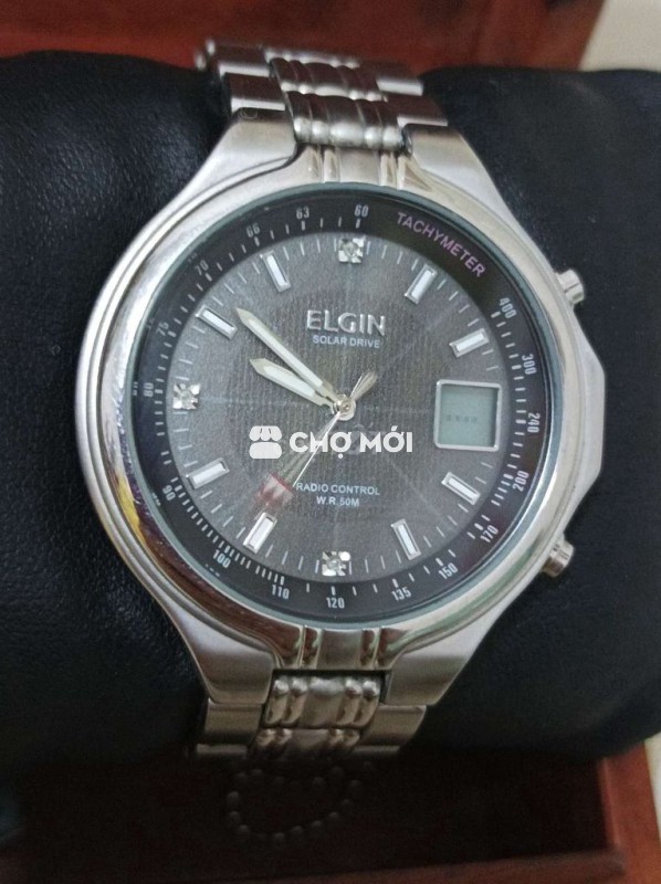 Đồng hồ Elgin Solar Drive Nam Bạc