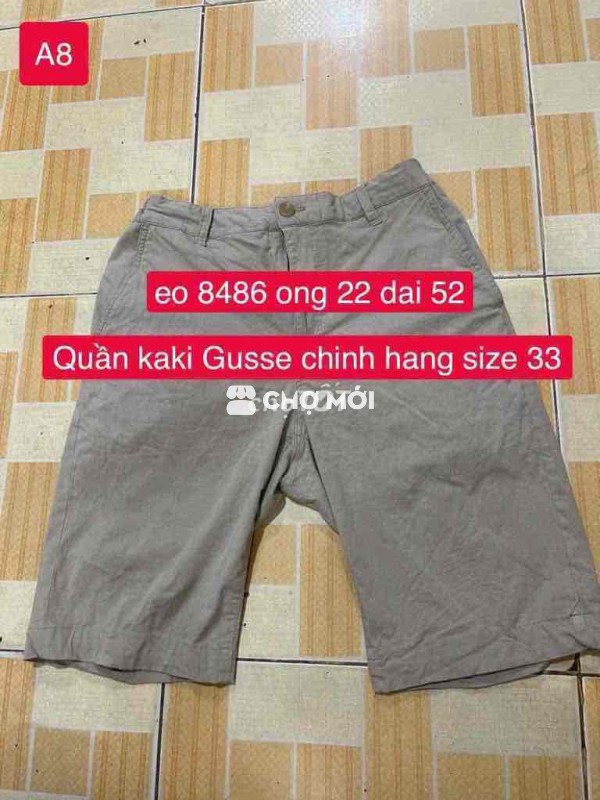 Quần short nam Kaki Gusse size 33