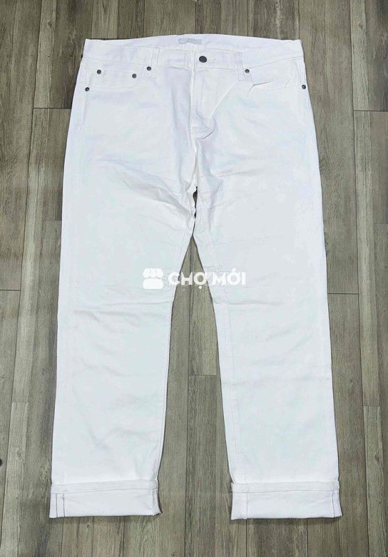 Quần jean nam Uniqlo trắng selvedge size 36