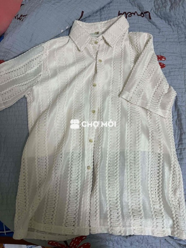 Áo sơ mi ren nữ trắng