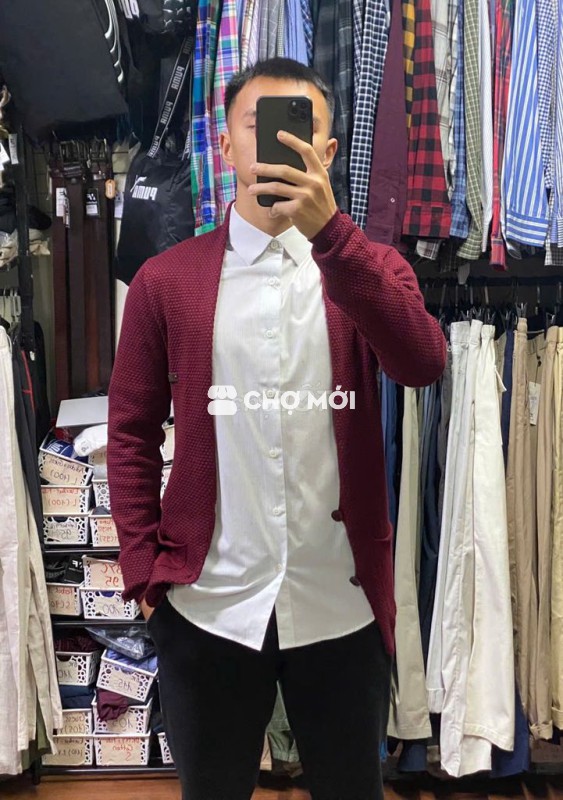 Sale áo cardigan len slimfit Jack&Jone size L