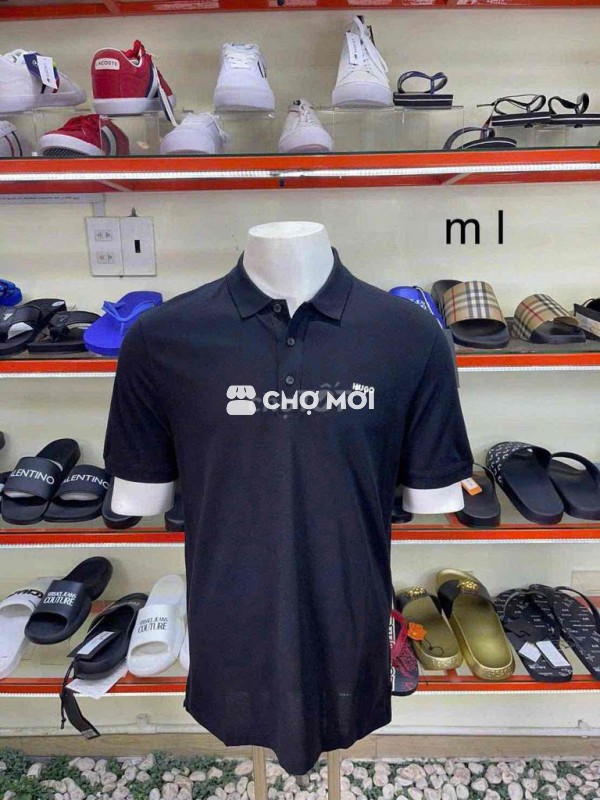 Áo Polo Hugo Boss Nam Đen size S chính hãng