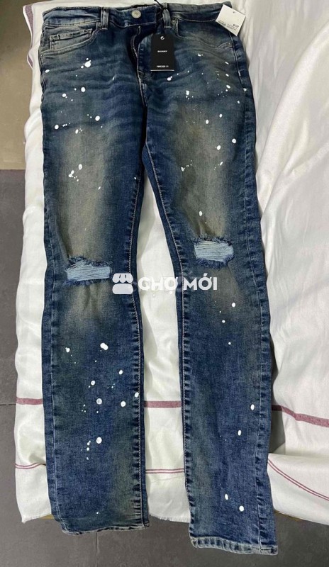 Quần jean nam FOREVER 21 Skinny size 31 Mới