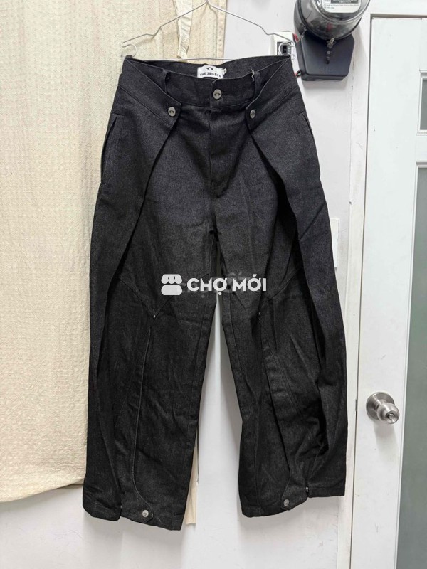 Quần ống rộng Nữ THE 3RD EYE Đen size M