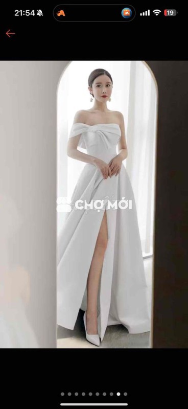 Váy dạ hội nữ Satin Trắng