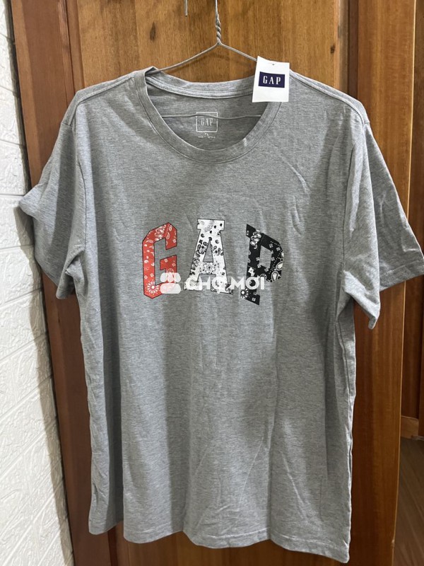 Áo thun GAP nam màu xám size XL (70-75kg) Mới