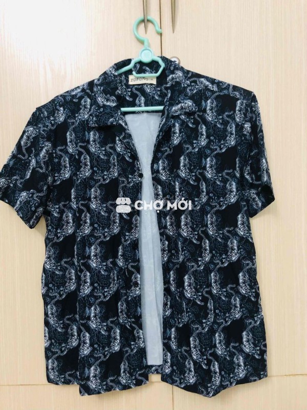 Áo sơ mi nam họa tiết hổ