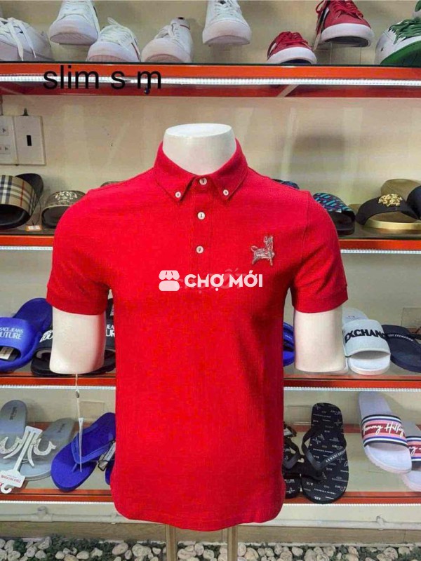Áo polo Lacoste Nam Đỏ logo bò tót