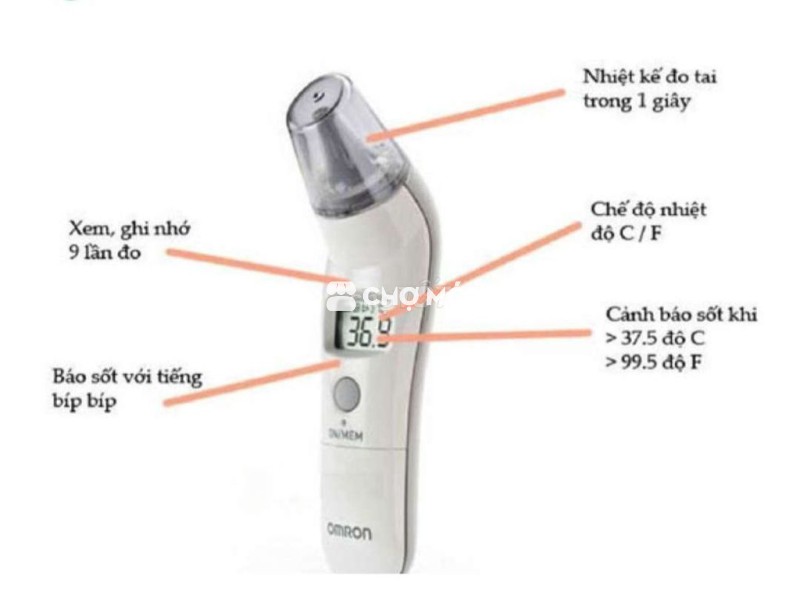 Nhiệt kế điện tử Omron TH839S Trắng