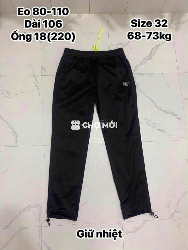 Quần giữ nhiệt Everlast Nam Đen size 32