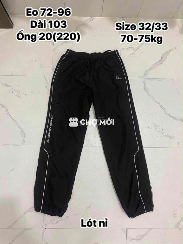 Quần thể thao Head dù lót nỉ nam