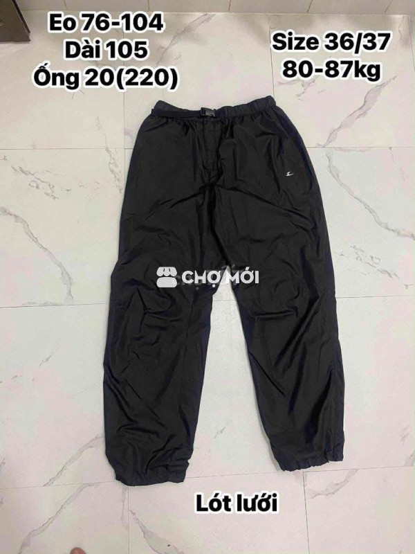 Quần dù nam Dù lót lưới size 36/37