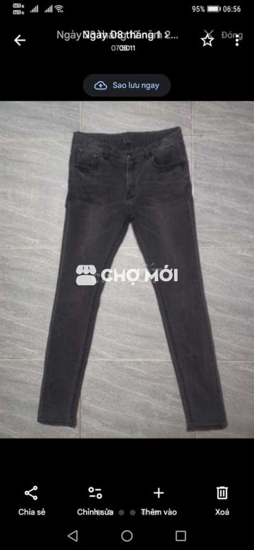 Quần jeans Levis Selvedge RedTabSlim Đen size 30