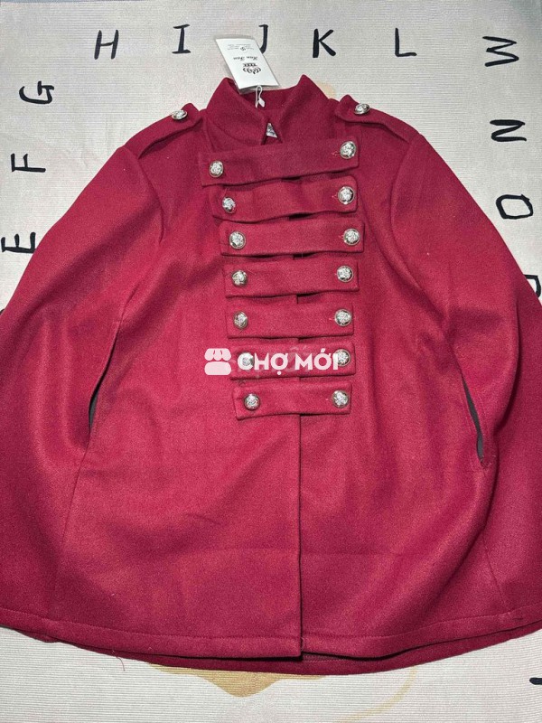 Áo khoác choàng Nữ Vải Đỏ đô