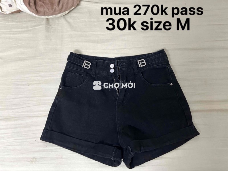 Quần short nữ Đen size M