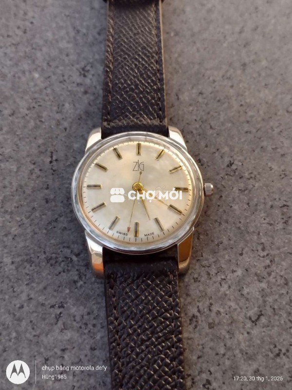 Đồng hồ GINSBO Nam Thụy Sĩ Bạc