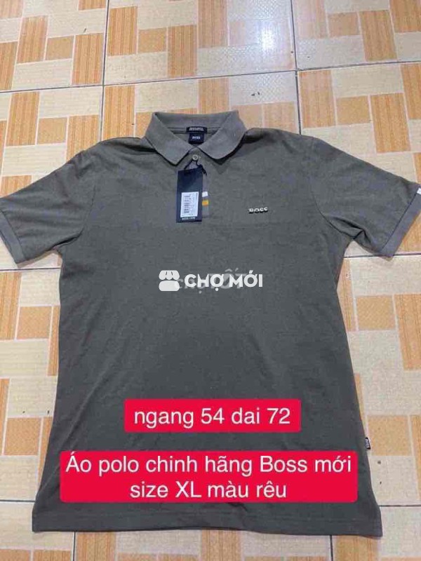 Áo polo Boss Nam size XL Rêu