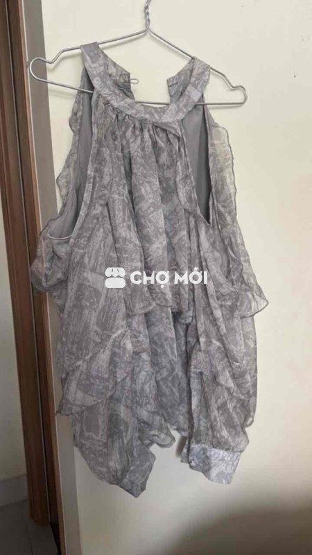 Áo kiểu nữ voan xám