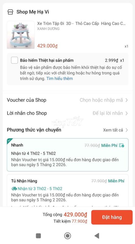 Xe tập đi Xanh dương có nhạc