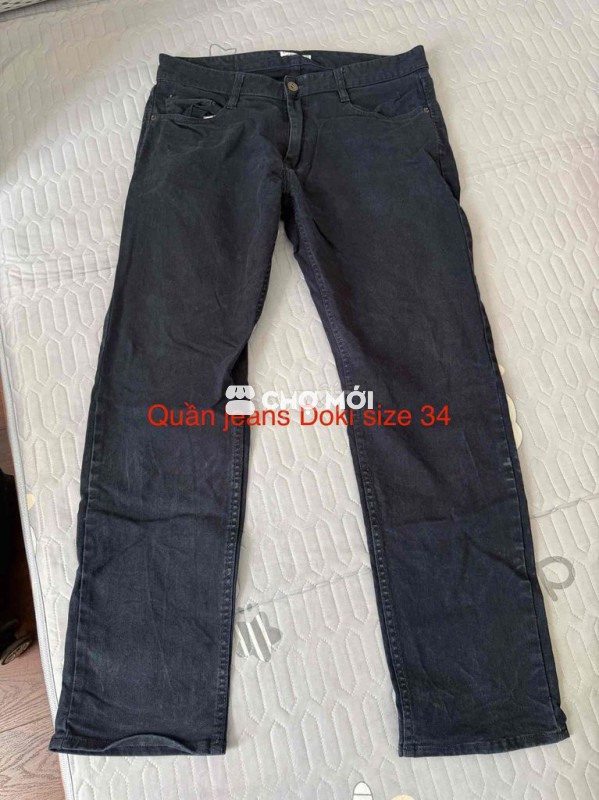 Quần jeans Doki nam size 34 Đen