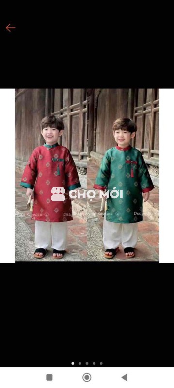 Áo dài bé trai Nhung size 7