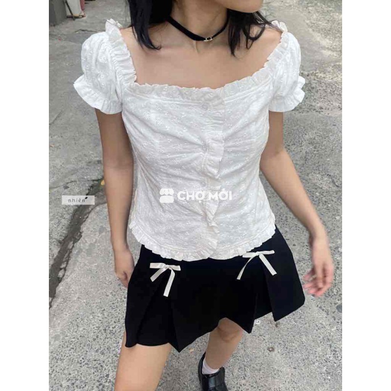 Áo trễ vai nữ vải xô size L