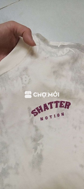 Áo thun chử thêu nổi Vải đẹp độ mới cao