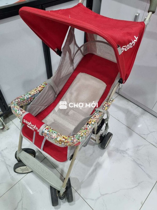 Xe đẩy Seebaby siêu nhẹ Đỏ