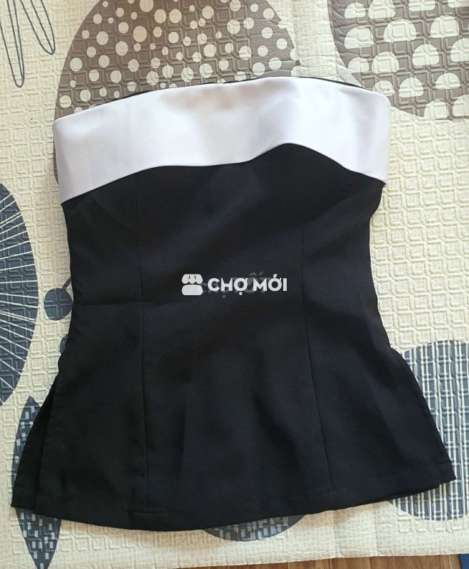 Áo quây CHOCOO Nữ Đen trắng size S