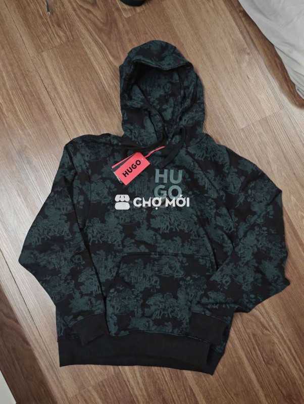 Áo hoodie Hugo nam Cotton Đen