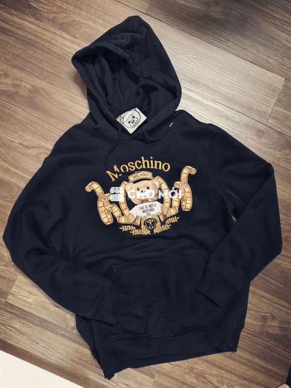 Áo hoodie Moschino Đen Freesize Likenew