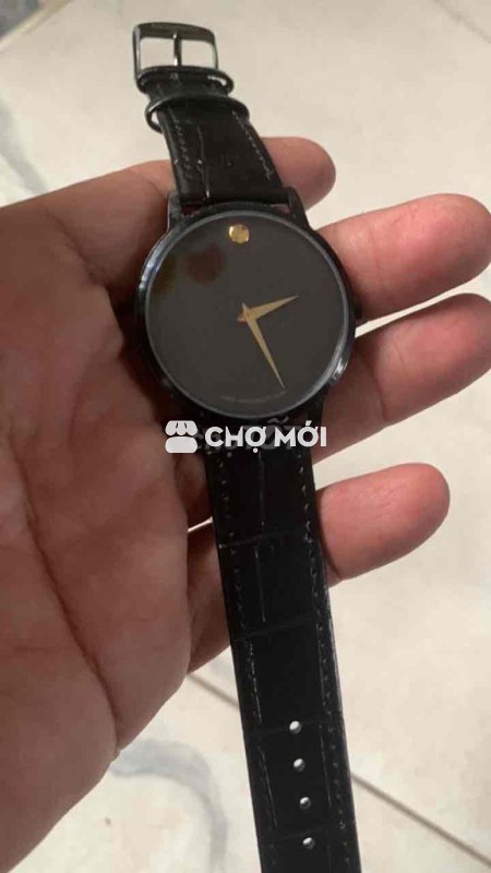 Đồng hồ MOVADO nam dây da đen