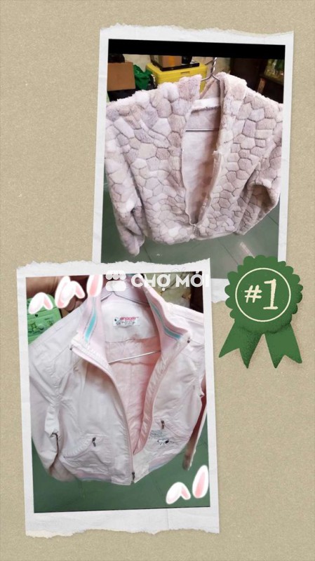 Combo 2 chiếc áo khoác lông xù/Snoopy cho bé gái