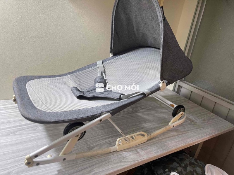 Ghế bập bênh Seebaby Xám