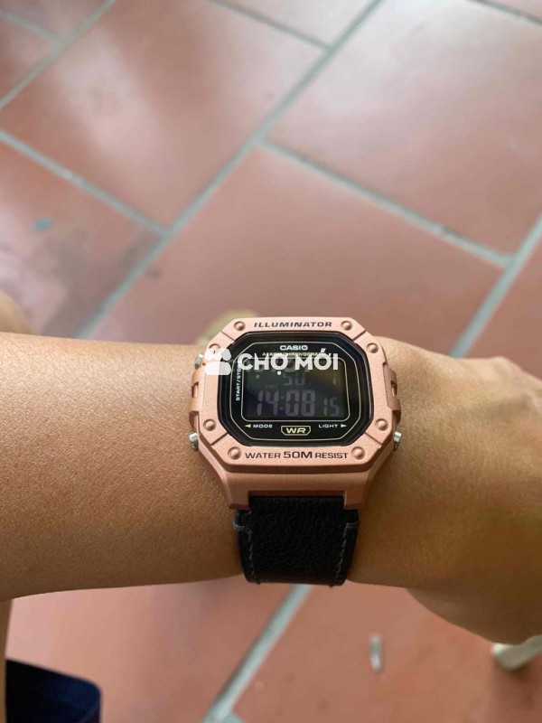 Đồng hồ Casio W218 dây da thật