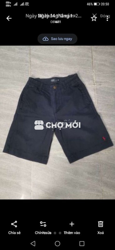 Quần short kaki Polo Ralph Lauren BVintage size 27