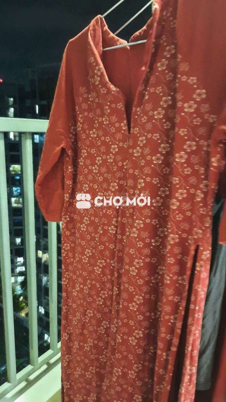 Áo dài Nữ Đỏ Hoa