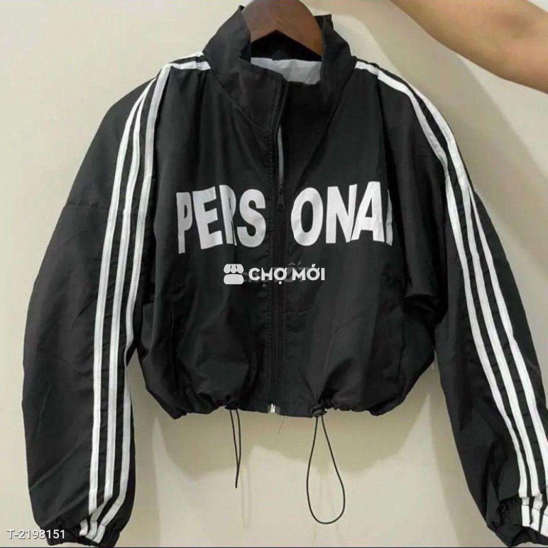 Áo khoác croptop nữ vải dù