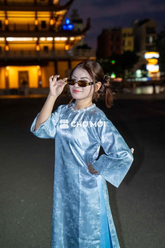 Áo dài Nữ size S Xanh dương