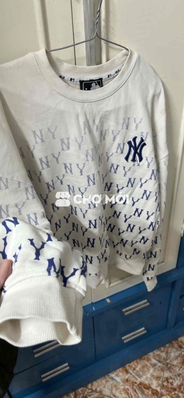 Áo nỉ MLB Unisex Cotton Trắng sizeL