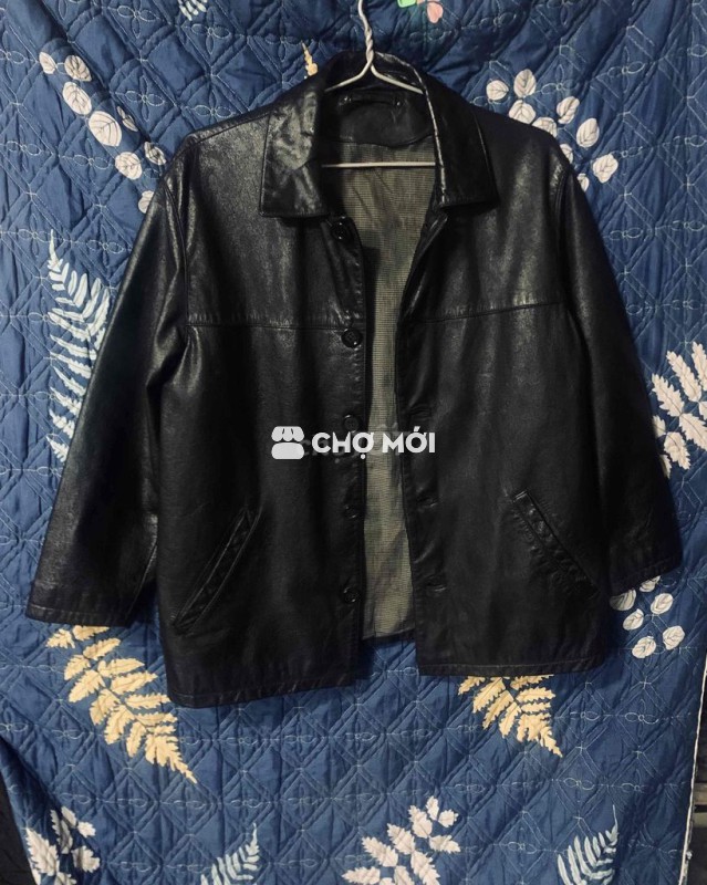 Áo khoác da thật TRAPPER Nam size M (165-170cm)