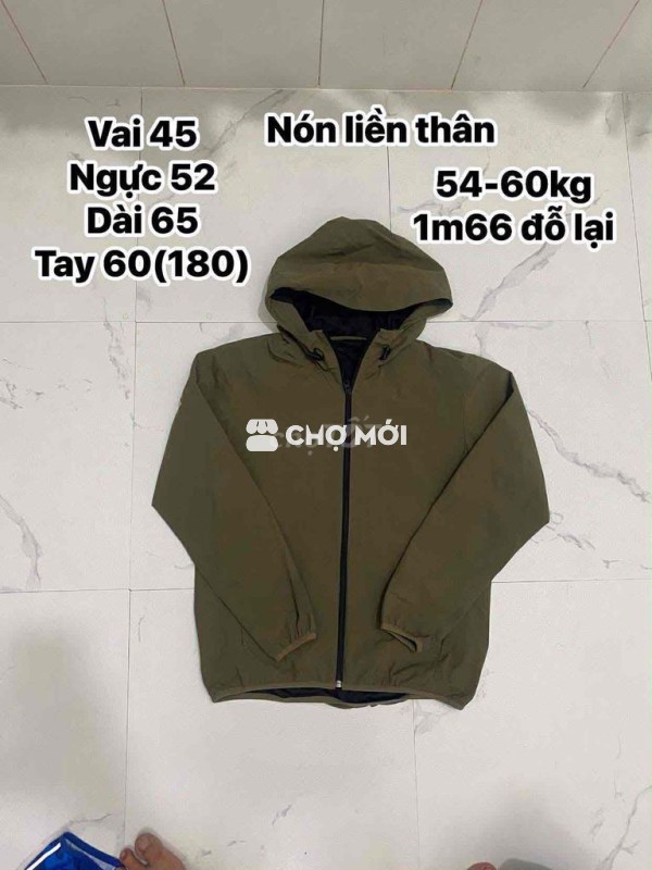 Áo khoác GU Nam Polyester Xanh rêu