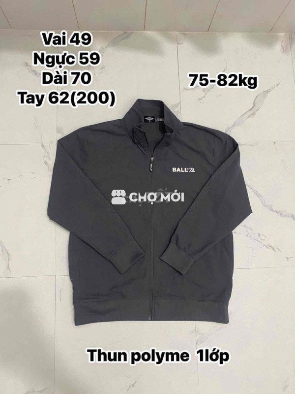 Áo khoác nam Thun polyme Xám