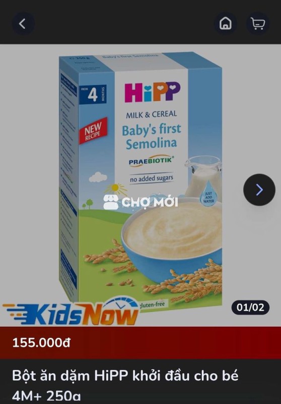 Ghế ăn dặm Umoo tặng bột ăn dặm hipp