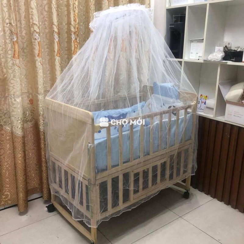 Cũi em bé gỗ đa năng chưa sử dụng
