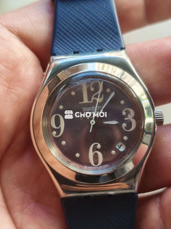 Đồng hồ Thụy, size 33mm, 1 lịch, inoc, kính chầy