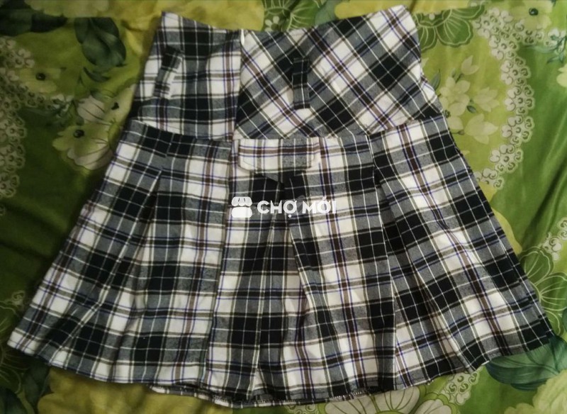 Chân váy nữ kẻ caro vải mềm mại